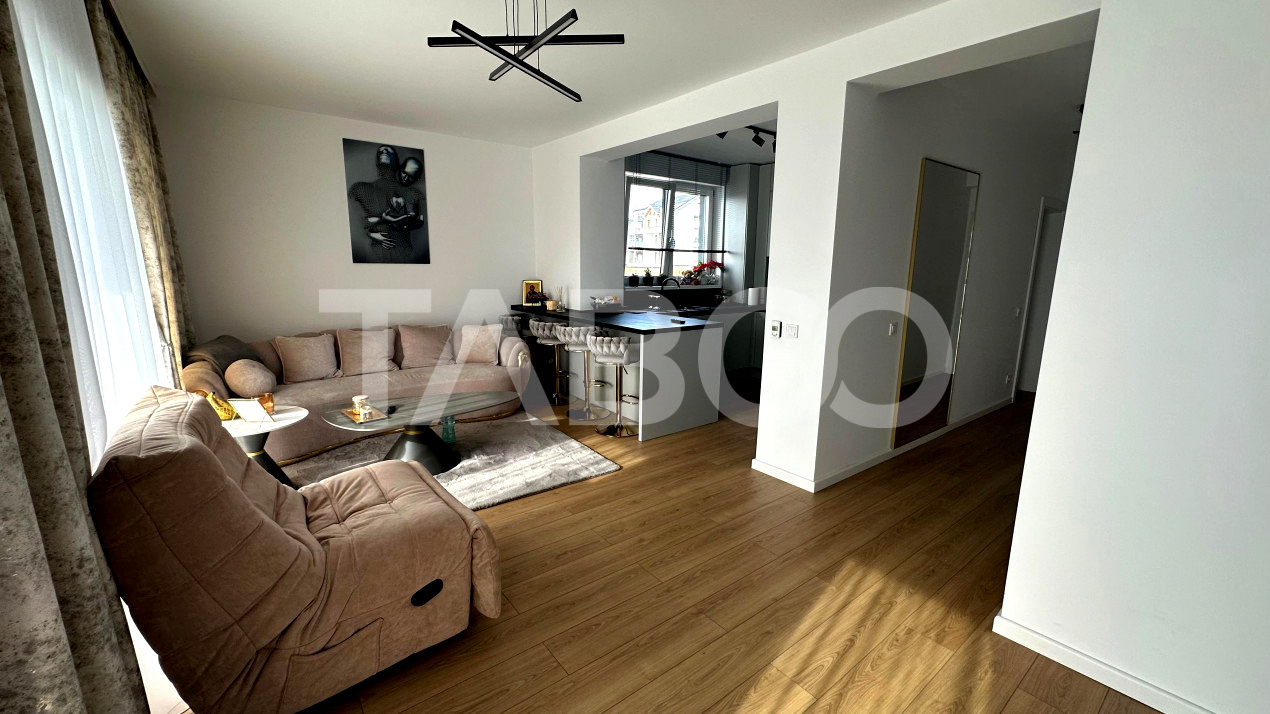 Apartament 2 camere 53 mpu finisat modern  balcon utilat mobilat