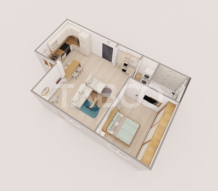 Apartament 2 camere 60 mpu etaj 8 mobilat si utilat Rahovei Sibiu