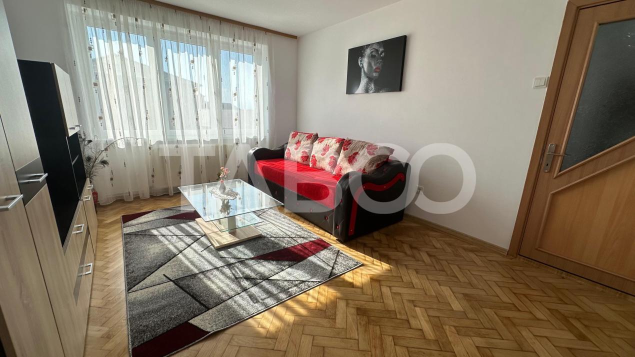 Apartament 2 camere de inchiriat 54 mpu balcon zona Terezian Sibiu