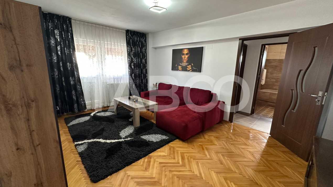 Apartament 2 camere de inchiriat zona Turnisor Sibiu 70 mpu si balcon 