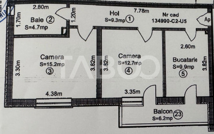 Apartament 2 camere de vanzare cu balcon si parcare zona Tineretului