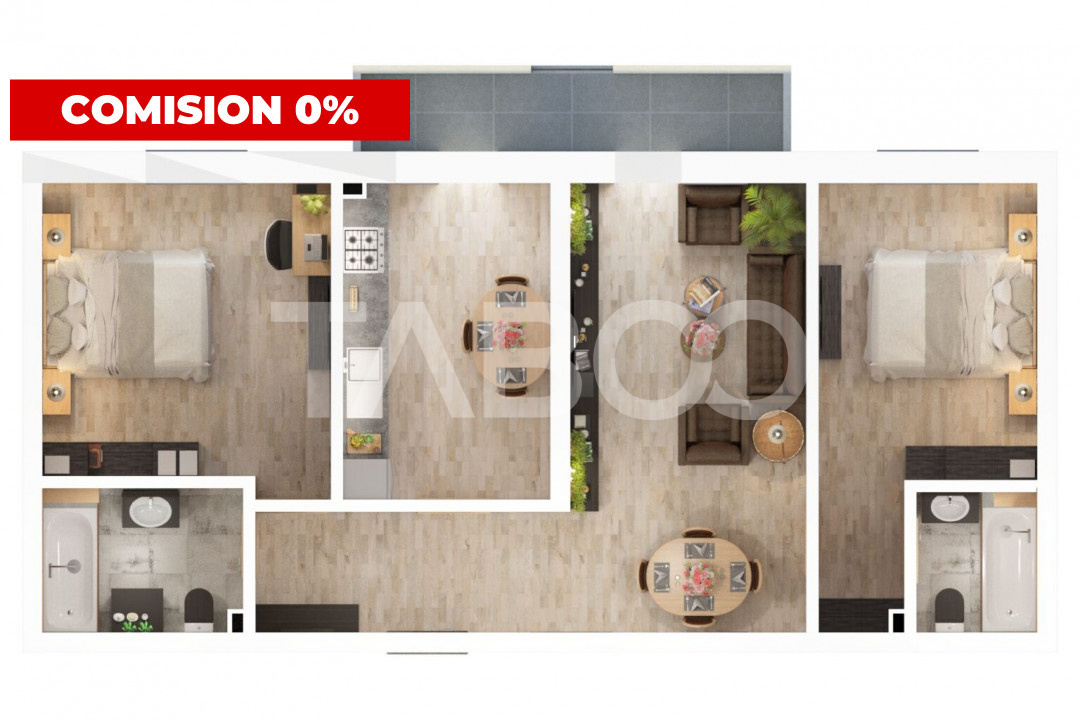 Apartament 3 camere 2 bai balcon parcare privata Doamna Stanca Sibiu in Sibiu - Doamna Stanca
