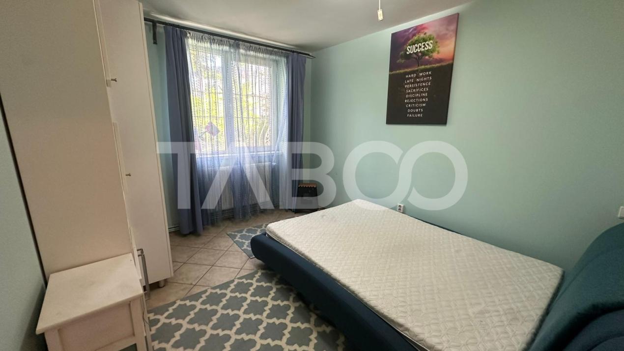 Apartament 3 camere cu balcon mobilat utilat zona Rahovei Sibiu