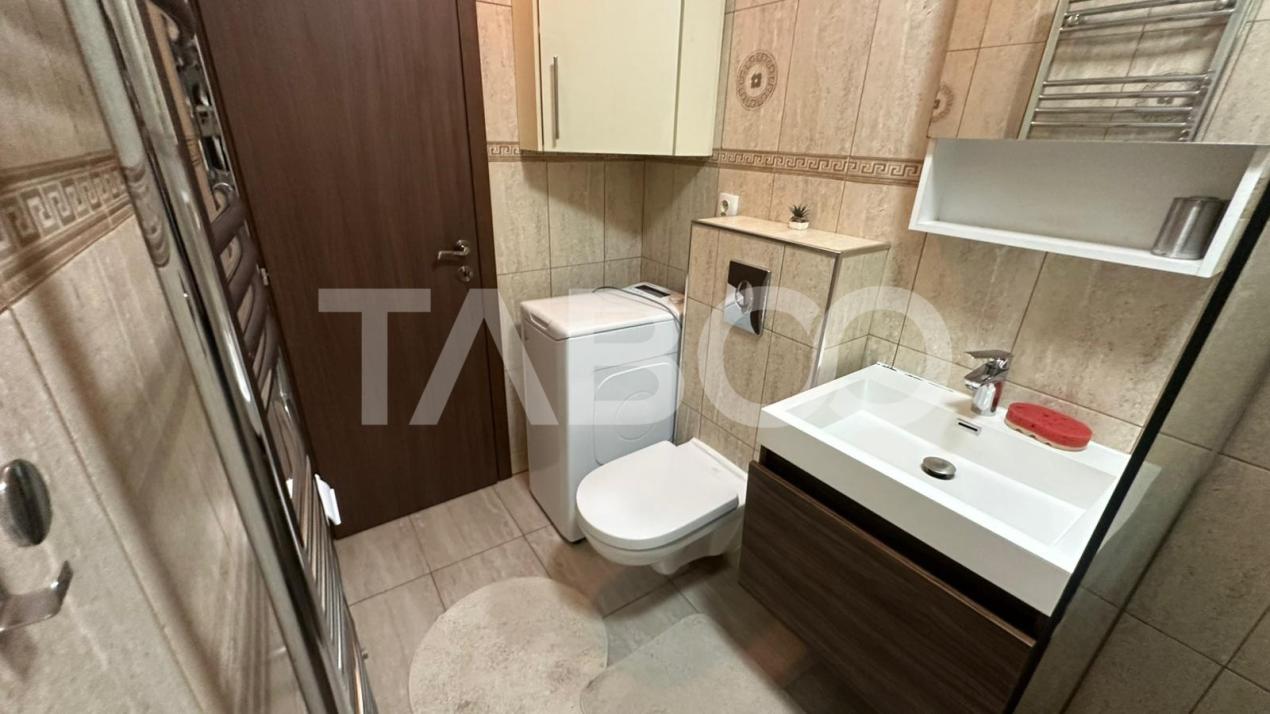 Apartament 3 camere cu balcon mobilat utilat zona Rahovei Sibiu