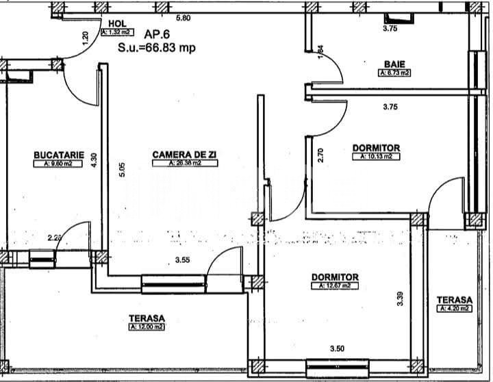 Apartament 3 camere de vanzare decomandat etaj 1 Kaufland Arhitectilor