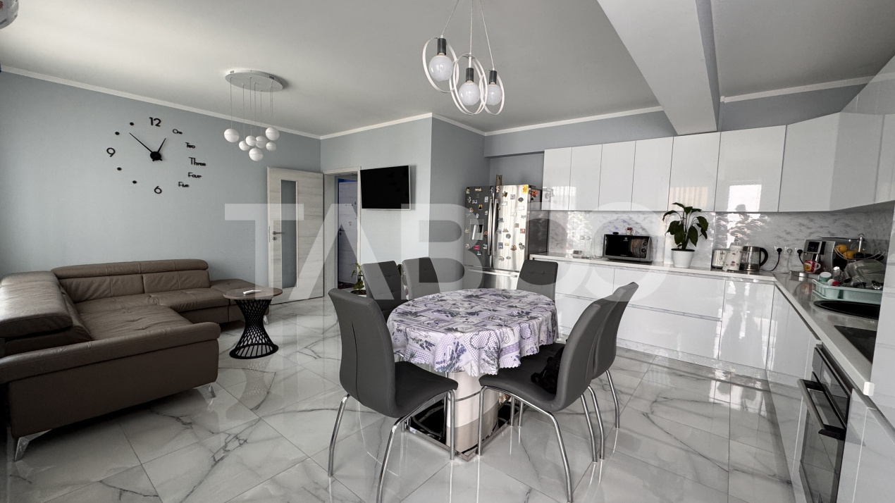Apartament 3 camere de vanzare mobilat utilat terasa 80mp Turnisor 