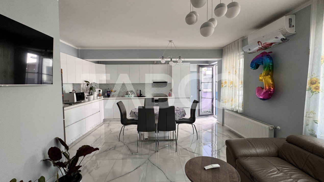 Apartament 3 camere de vanzare mobilat utilat terasa 80mp Turnisor 