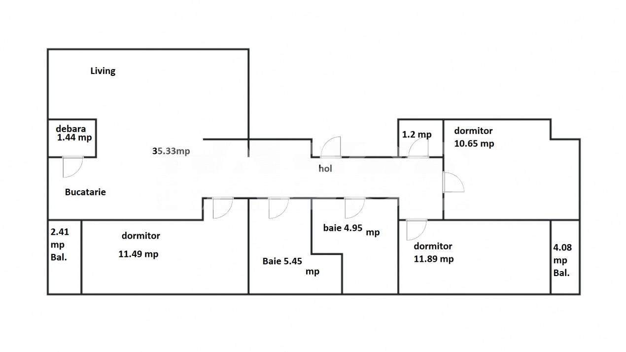 Apartament 4 camere 2 balcoane 88 mpu pivnita zona Valea Aurie Sibiu
