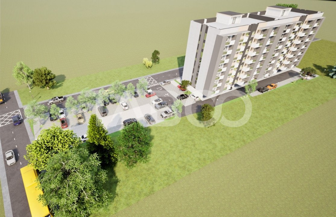 Apartament 43 mpu cu 2 camere etaj 2 cu lift zona Doamna Stanca Sibiu
