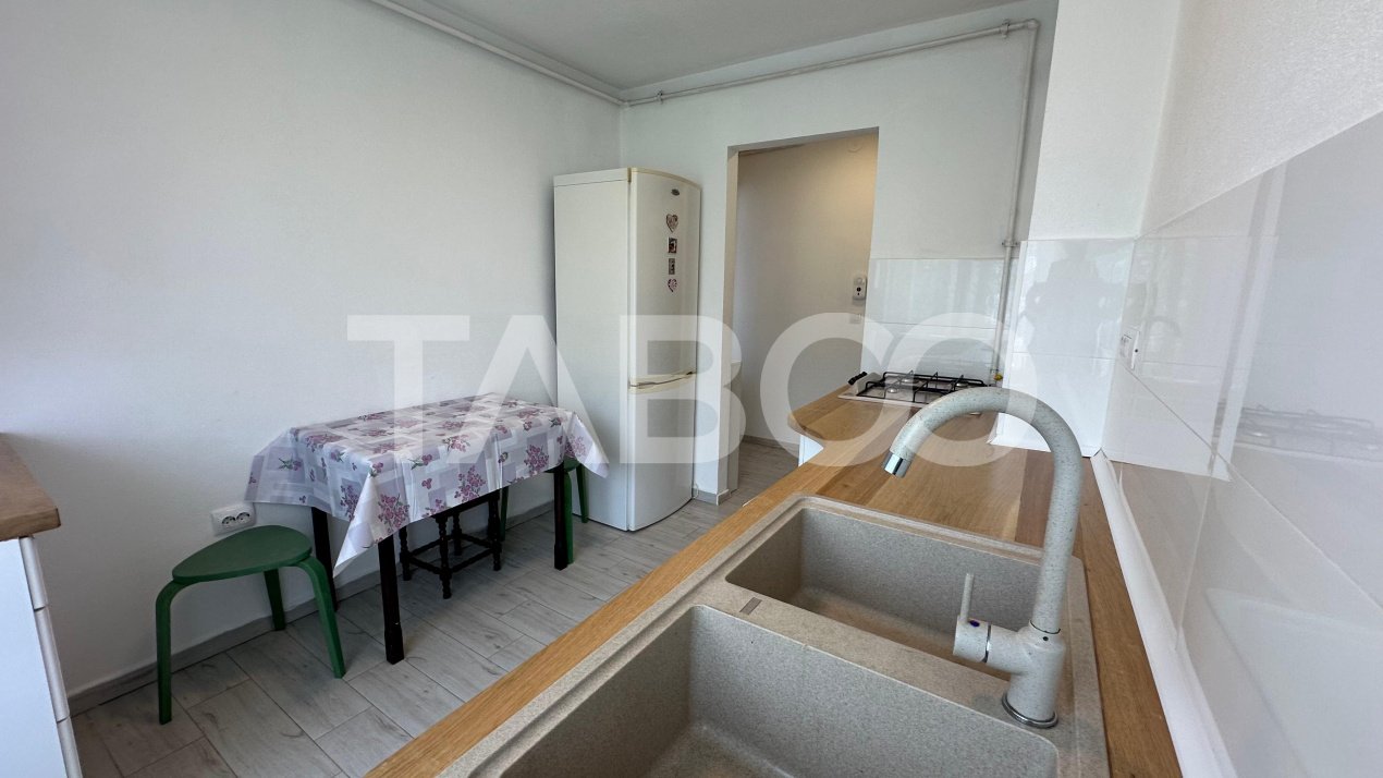Apartament 45 mpu 2 camere mobilat utilat zona Terezian Sibiu