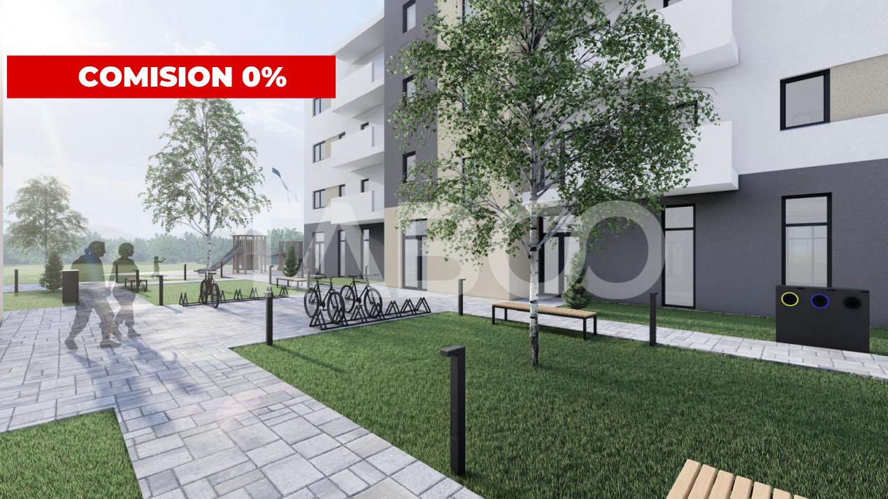 Apartament 53 mpu 2 camere 2 balcoane si parcare zona terezian Sibiu