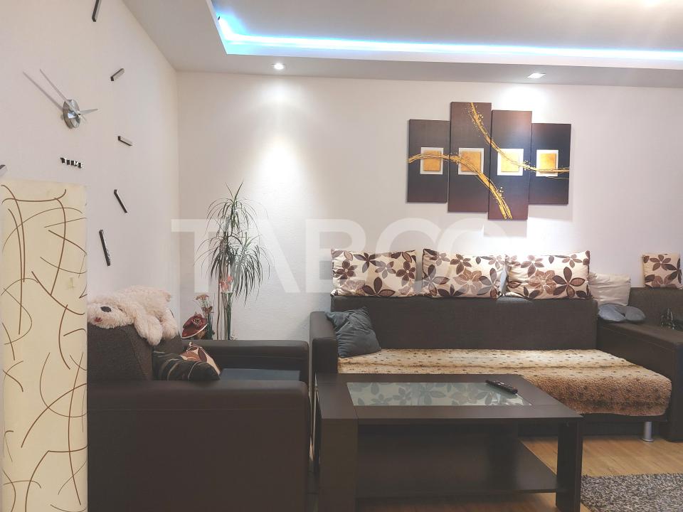 Apartament 55 mpu mobilat utilat 3 camere 2 balcoane pivnita Cisnadie