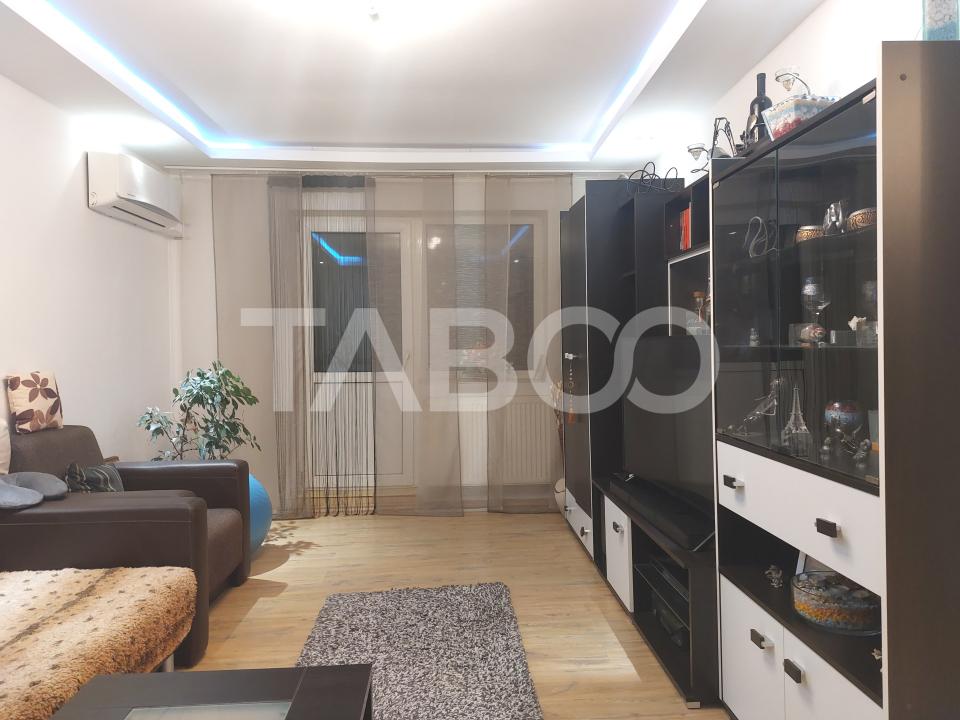 Apartament 55 mpu mobilat utilat 3 camere 2 balcoane pivnita Cisnadie