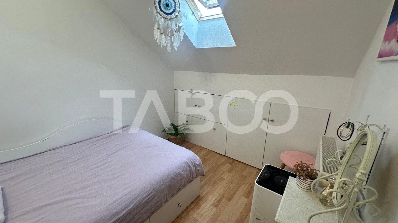Apartament 80 mpu la mansarda mobilat utilat zona Rahovei Sibiu