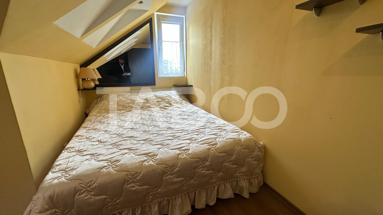 Apartament 80 mpu la mansarda mobilat utilat zona Rahovei Sibiu