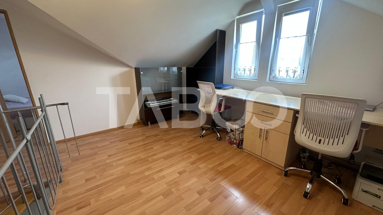 Apartament 80 mpu la mansarda mobilat utilat zona Rahovei Sibiu