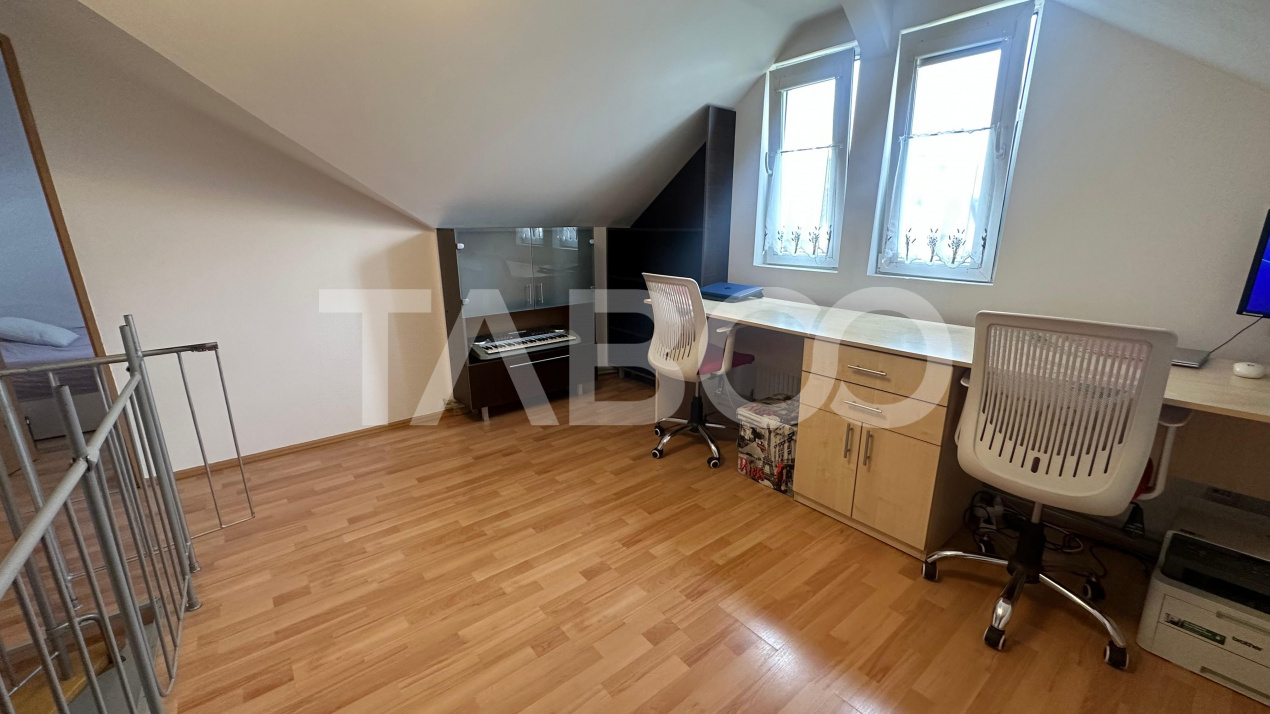 Apartament 80 mpu mobilat utilat la mansarda zona Rahovei Sibiu