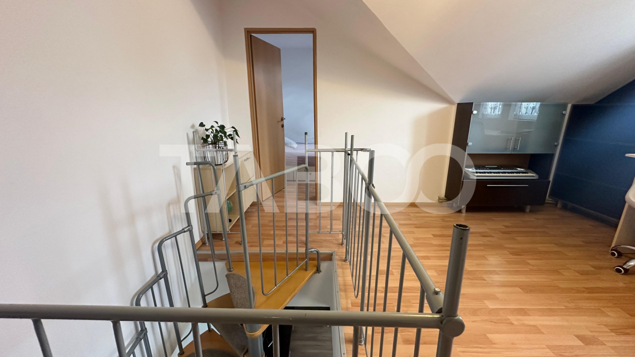 Apartament 80 mpu mobilat utilat la mansarda zona Rahovei Sibiu