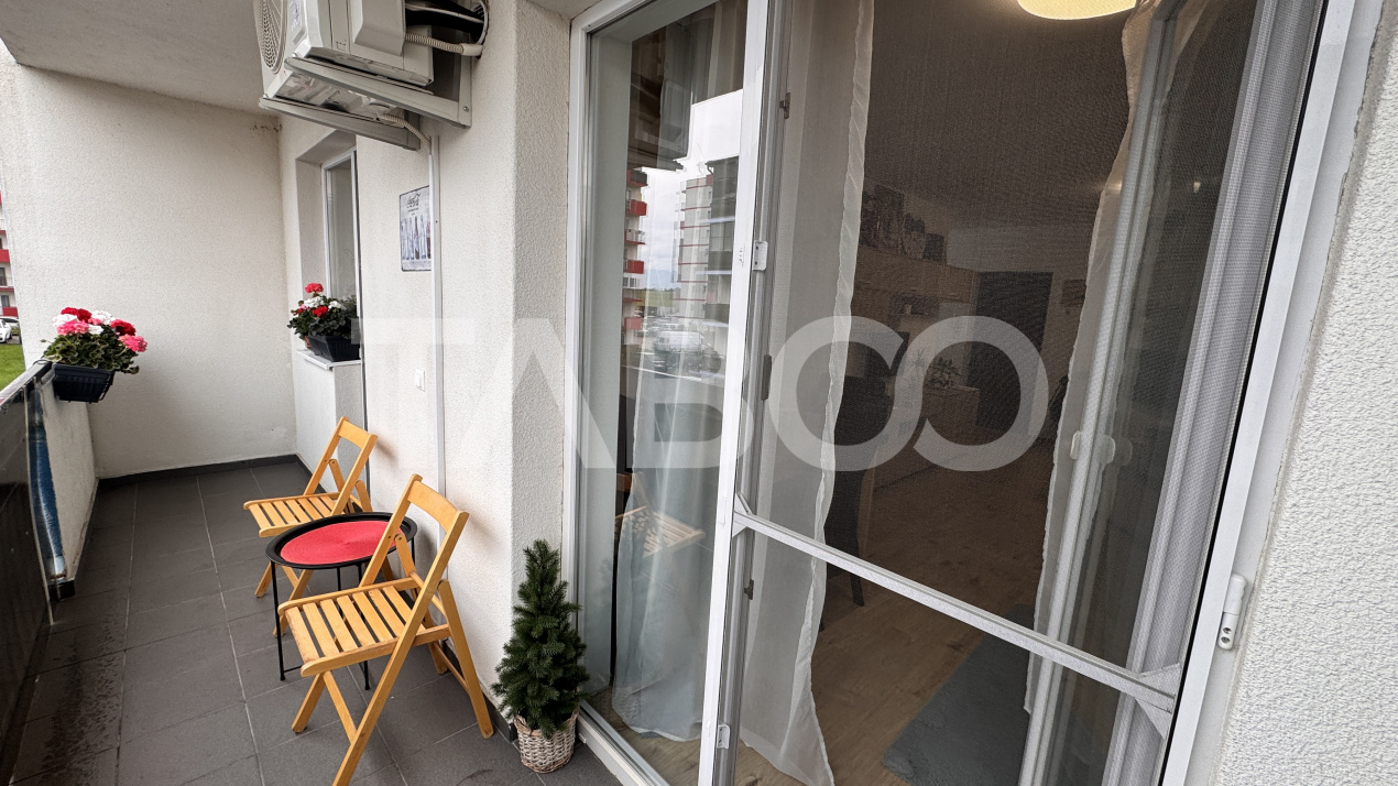 Apartament cu 2 camere de vanzare mobilat utilat 39mp Magnolia Sibiu