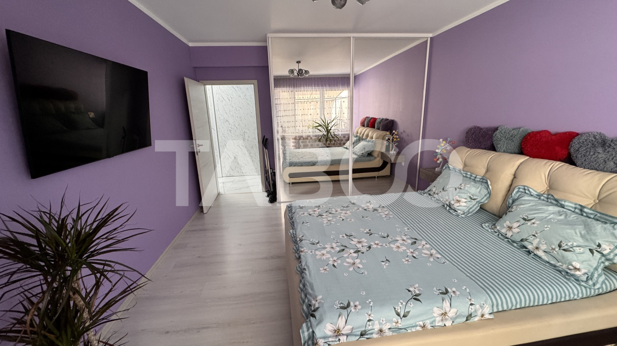 Apartament cu 3 camere de vanzare 80mp mobilat utilat terasa Turnisor  in Sibiu - Bieltz Eduard Albert