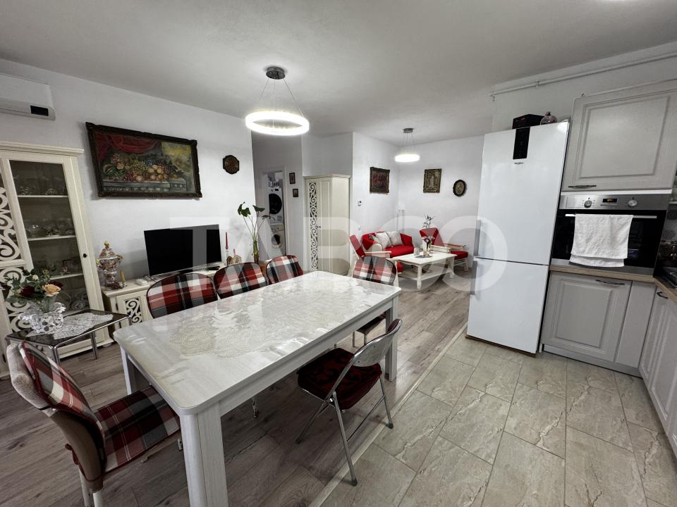 Apartament cu gradina de 63 mp 3 camere 2 parcari boxa Turnisor Sibiu