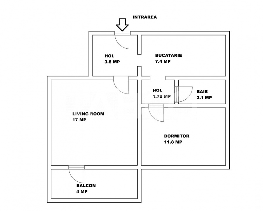 Apartament de vanzare 2 camere decomandate balcon Rahovei