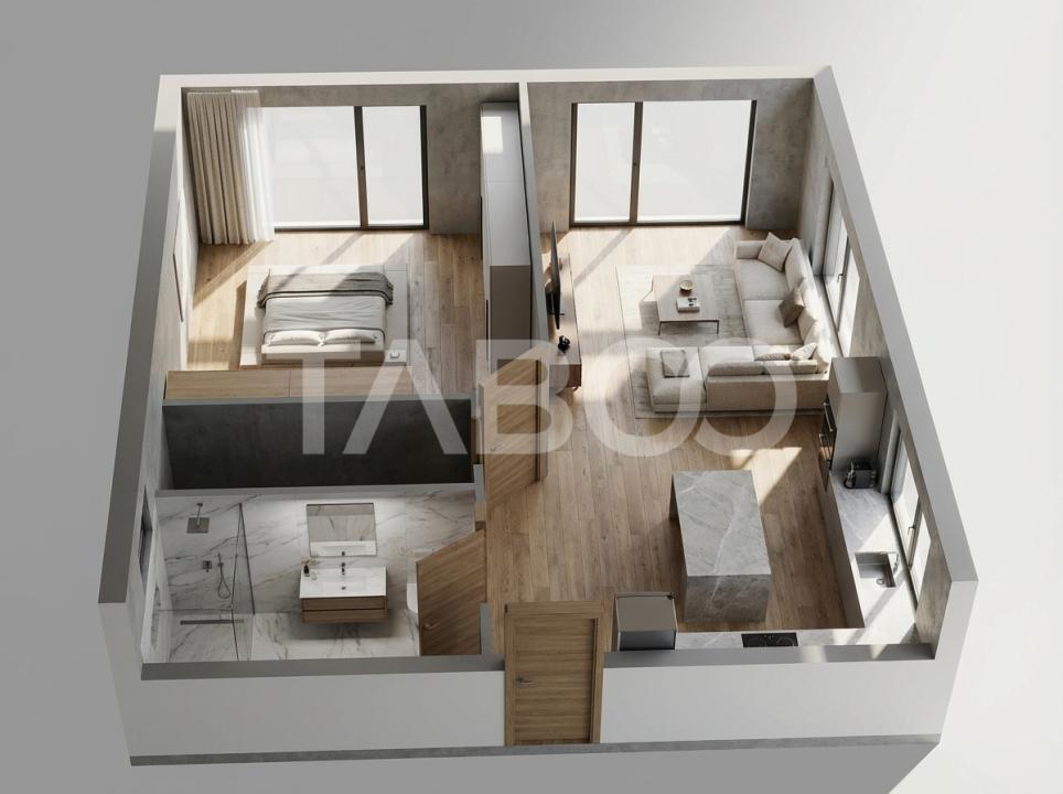 Apartament de vanzare 2 camere decomandate debara si parcare Selimbar in Sibiu - Armoniei