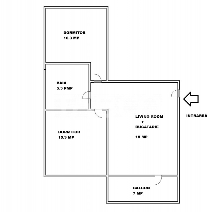 Apartament de vanzare 3 camere etaj 1 zona Brana + bloc cu gradina
