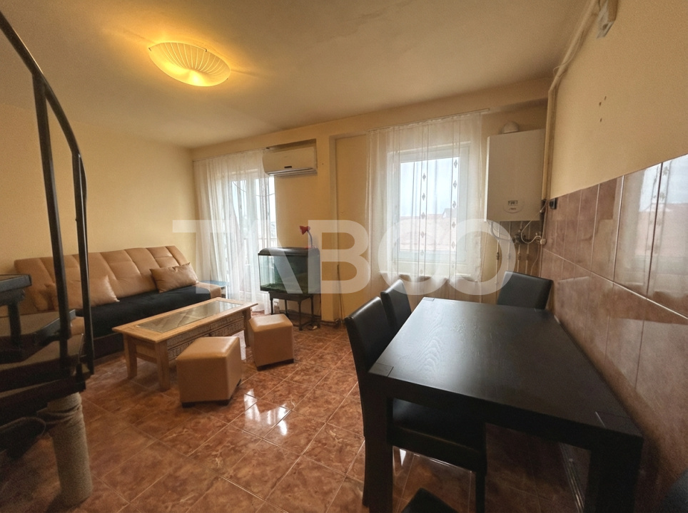 Apartament de vanzare 3 camere utilate mobilate in zona Terezian Sibiu