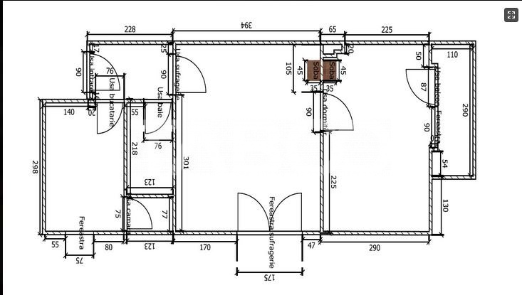 Apartament de vanzare 41 mp 2 camere etaj 2 balcon Cisnadie