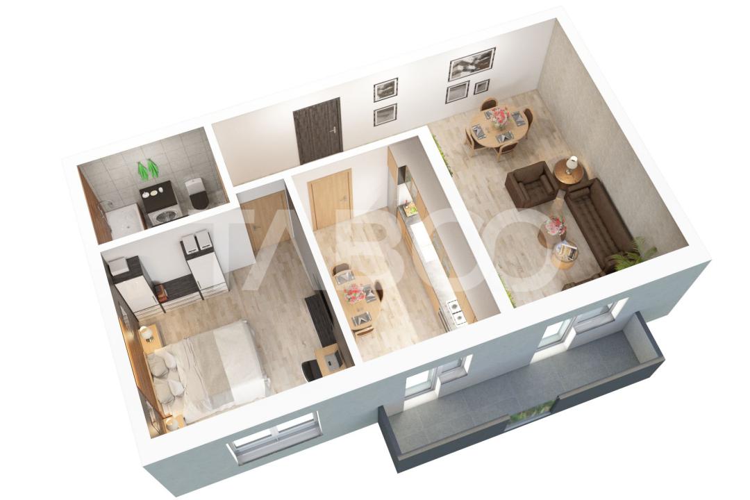Apartament de vanzare 56 mp 2 camere decomandate parcare Doamna Stanca