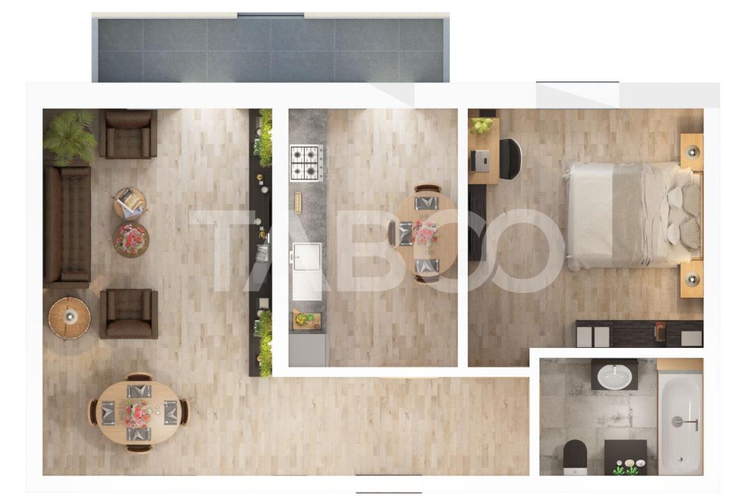 Apartament de vanzare 56 mp 2 camere decomandate parcare Doamna Stanca