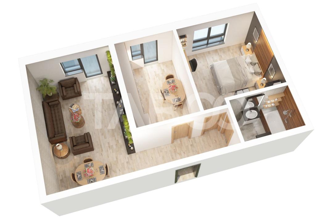 Apartament de vanzare 56 mp 2 camere decomandate parcare Doamna Stanca