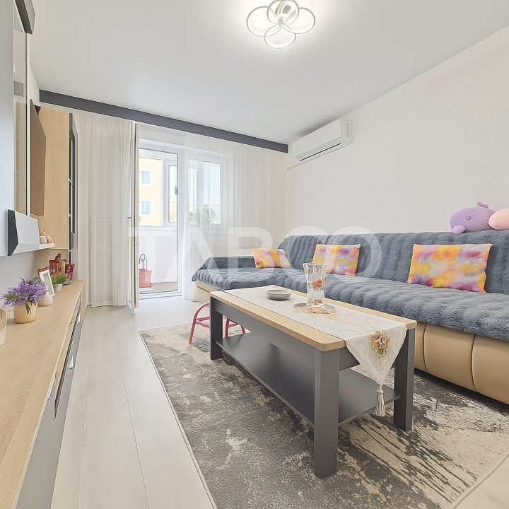 Apartament de vanzare cu 3 camere la etajul 1 mobilat utilat complet