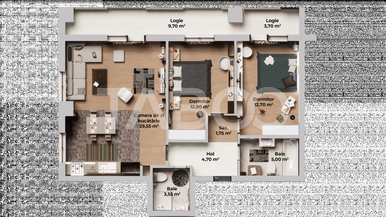 Apartament decomandat 3 camere - la cheie - intabulat - Comision 0