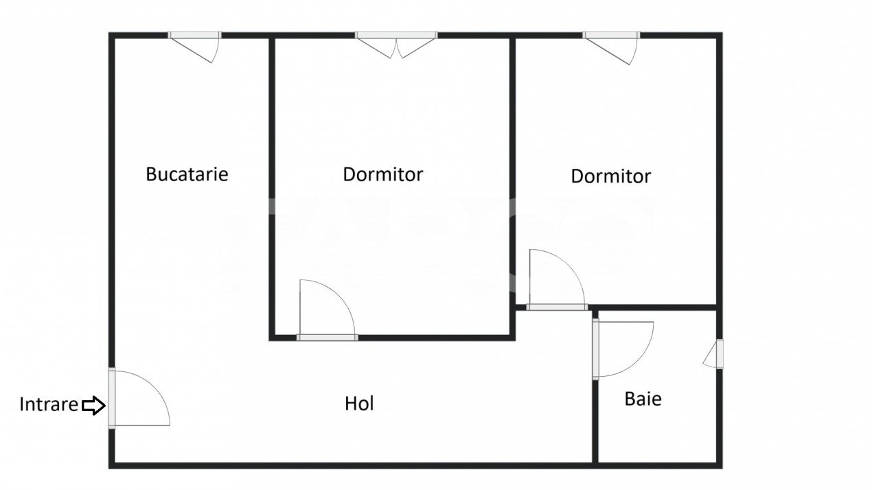 Apartament decomandat 36 mp utili 2 camere mobilat utilat Vasile Aaron