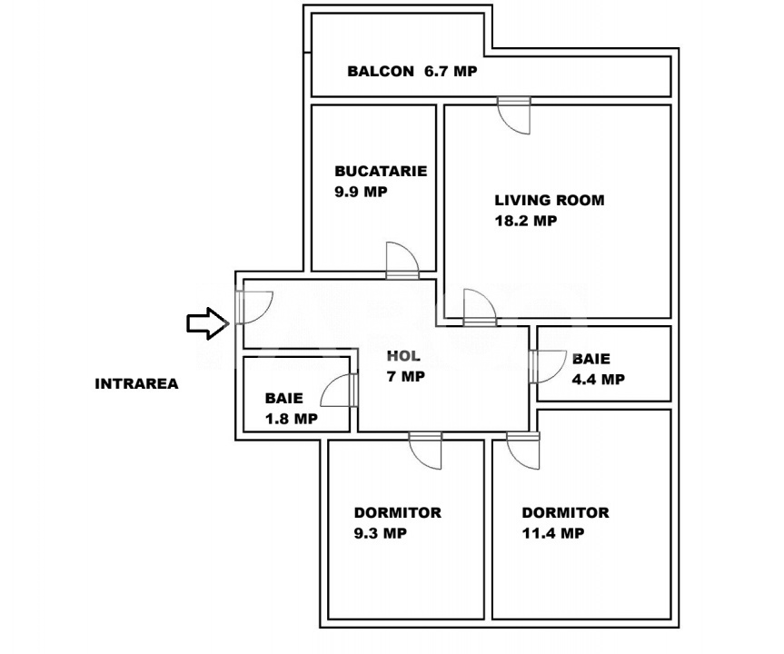Apartament etaj 1 de vanzare 3 camere 2 bai balcon pivnita Cisnadie