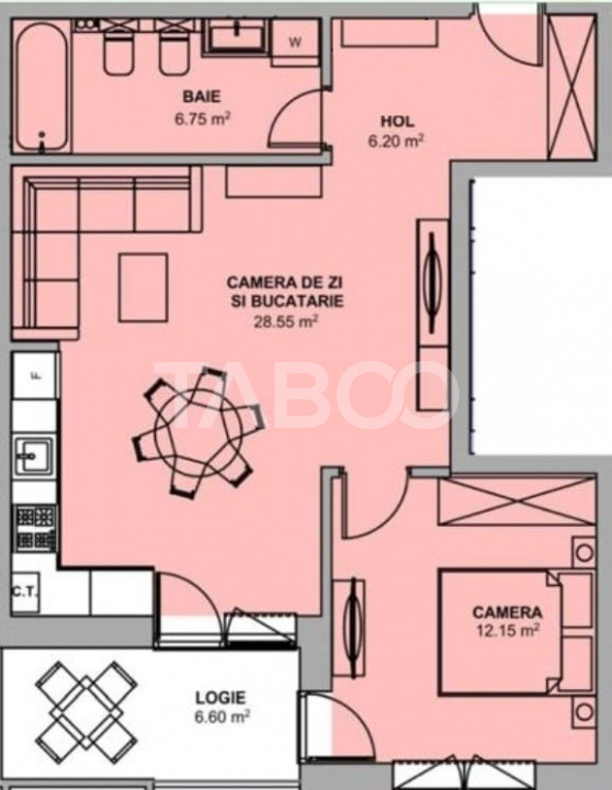 Apartament la cheie 54 mpu 2 camere balcon parcare Doamna Stanca 