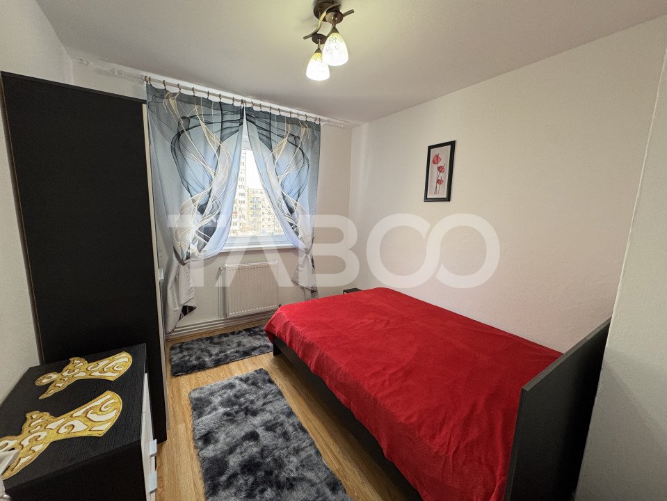 Apartament renovat complet 3 camere balcon etaj 3 Rahovei Sibiu