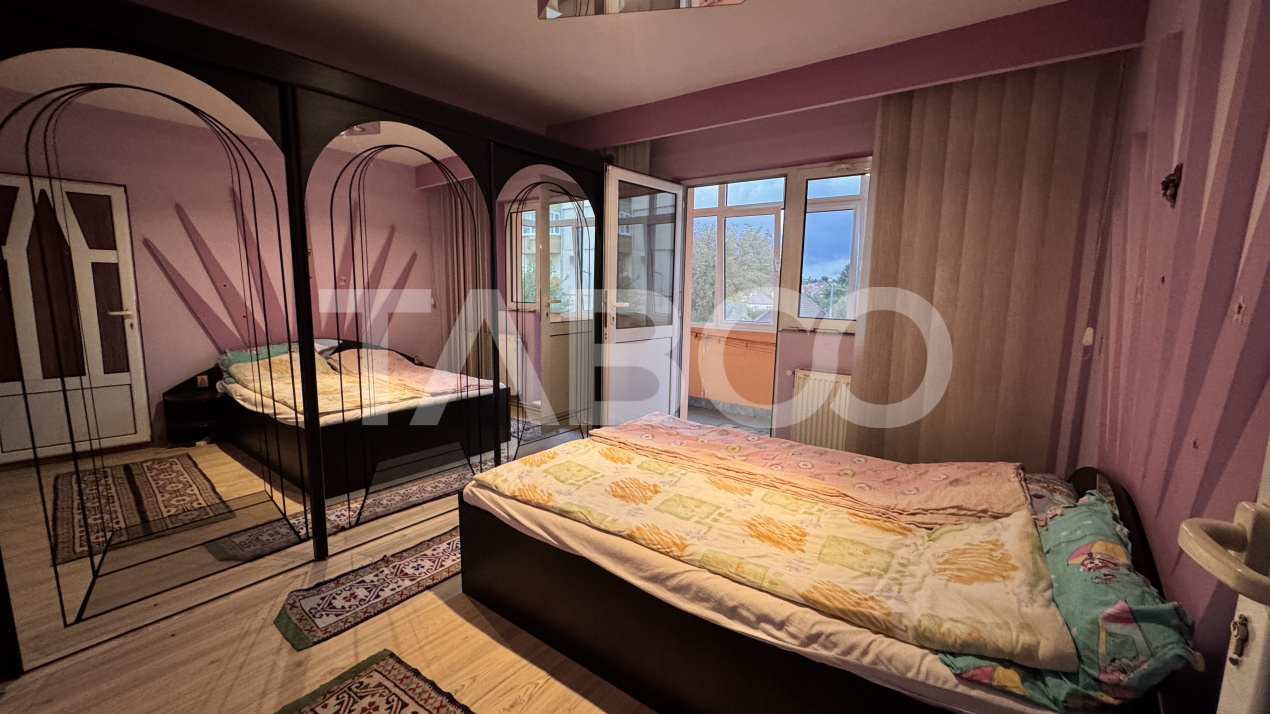 Apartament spatios cu 4 camere mobilat utilat 80mpu Turnisor Sibiu