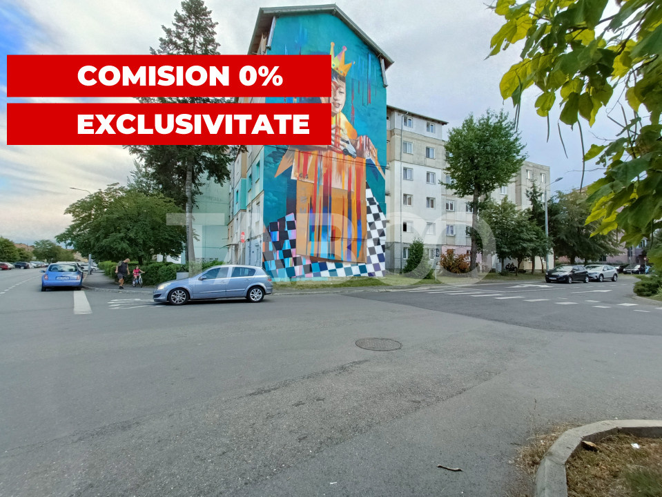 COMISION 0-Apartament de vanzare 2 camere mobilat utilat Mihai Viteazu in Sibiu - Hipodromului