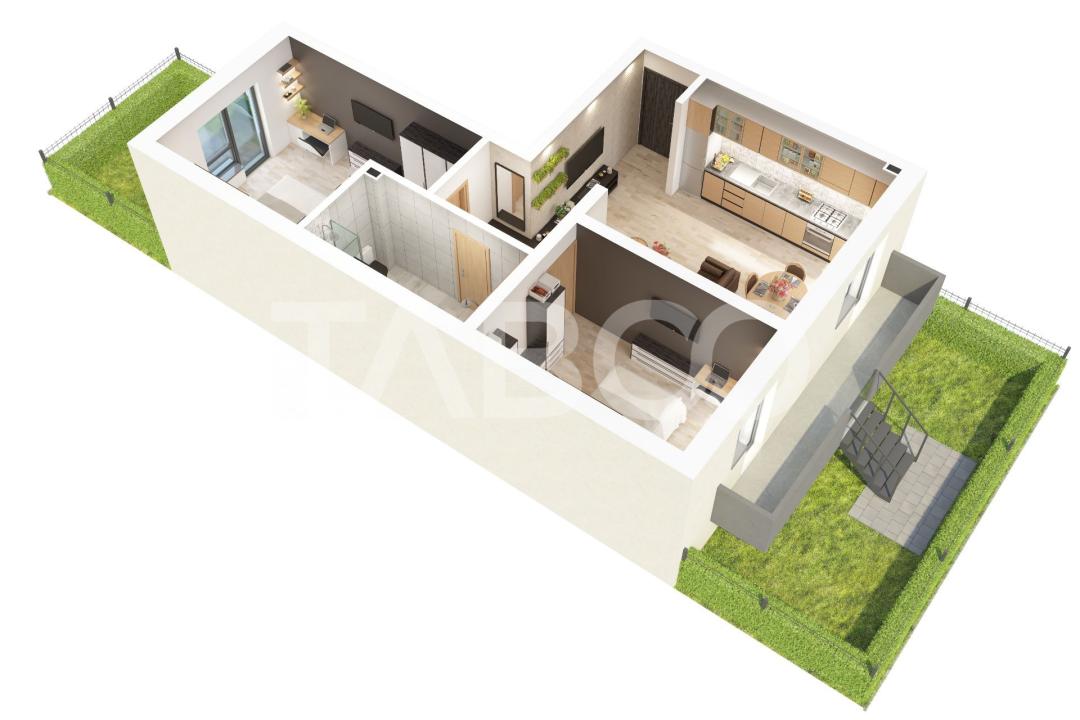 De vanzare Apartamet 61mp 3 camere 46mp gradina parcare Doamna Stanca