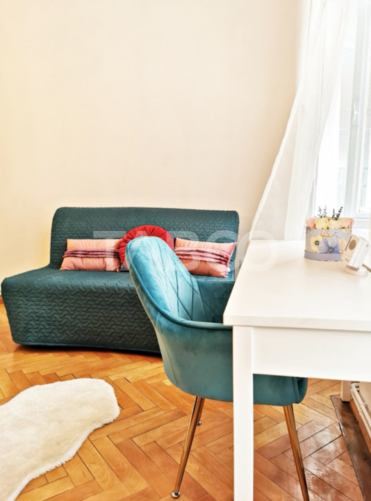 Garsoniera de inchiriat mobilata utilata  modern55 mpu central Sibiu